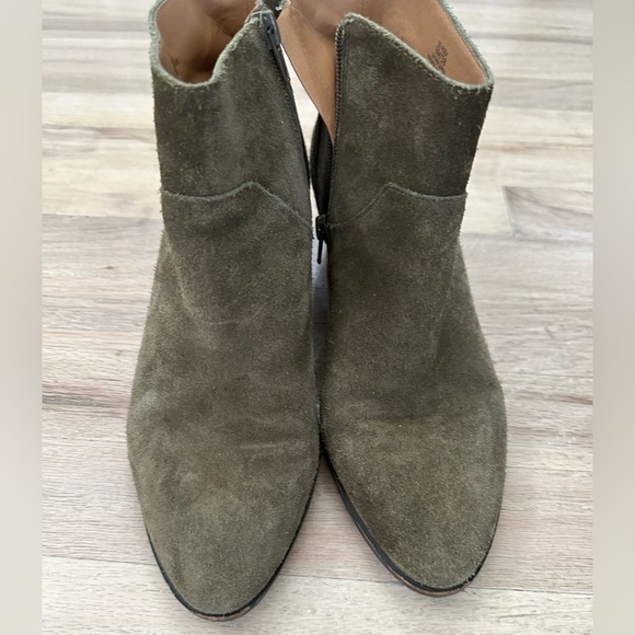 Sole Society Olive Green Suede Ankle Booties - Picture 3 of 5